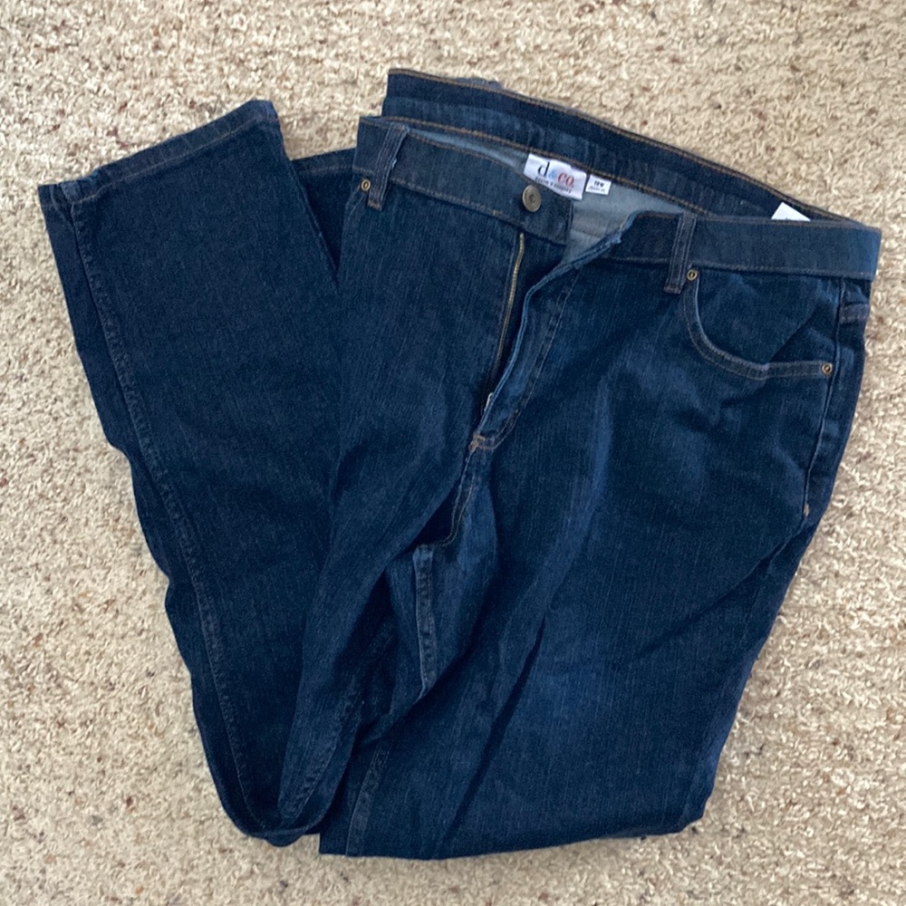 D & Co size 18W deep indigo jeans NWOT